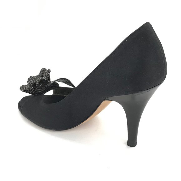 Giuseppe Zanotti Black Satin with Swarovski flower - Picture 5 of 8